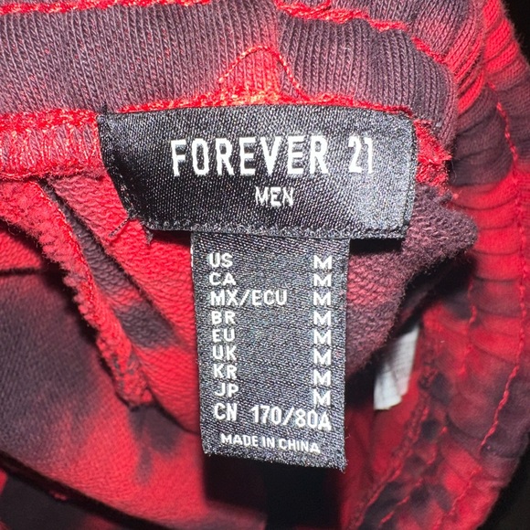 Forever 21 Red and Black Tie-Dye Skeleton Joggers - Picture 6 of 6